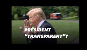 Donald Trump se dit &quot;le président américain le plus transparent de l&#39;histoire&quot;