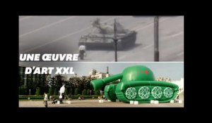 Un tank gonflable géant pour commémorer les 30 ans de Tiananmen