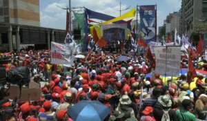 Venezuela : les supporters de Maduro célébrent l'anniversaire de sa réélection à Caracas