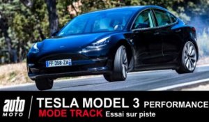 Tesla Model 3 ESSAI sur circuit mode Track POV AUTO-MOTO.COM