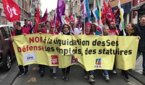 Manifestations à Arras pour la défense des services publics