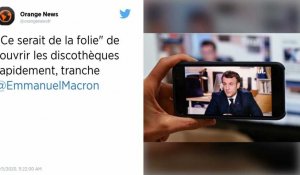 Macron exclut une réouverture rapide des discothèques: "Ce serait de la folie"