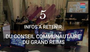 Les cinq infos à retenir du conseil communautaire du Grand Reims