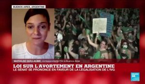 Légalisation de l'avortement en Argentine : "un rugissement a emporté la place aux alentours du Congrès"