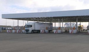 Brexit: ballet des camions à l'entrée de l'Eurotunnel côté français