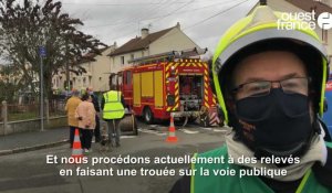 Fuite de gaz dans le quartier Courteille, à Alençon, mercredi 30 décembre 2020.