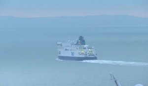 Premier départ d'un ferry de Douvres au premier jour du Brexit