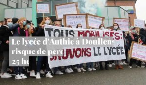 Manifestation au lycée d'Authie à Doullens le 4 février 2020