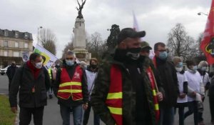 Une centaine de manifestants défilent à Soissons jeudi 4 février
