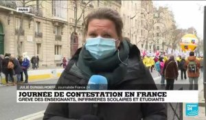 Journée de contestation en France : grève des enseignants, infirmiers scolaires et étudiants
