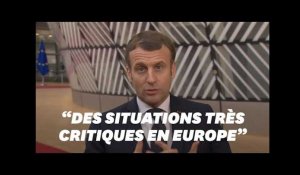 Emmanuel Macron tire la sonnette d'alarme sur le covid-19 en arrivant au Conseil européen