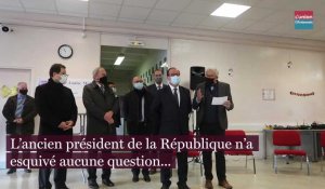 François Hollande à la rencontre des élèves du collège de Villeneuve-Saint-Germain