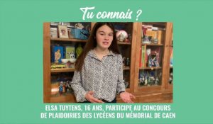 Phalempin : Elsa Tuytens, 16 ans, participe au concours de plaidoiries du Mémorial de Caen