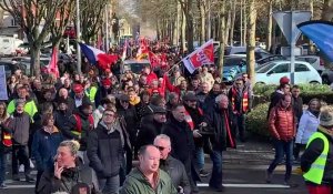 Manifestation contre la réforme des retraites à Douai