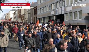 Grève du 7 mars. La mobilisation reste forte à Cholet contre la réforme des retraites avec 4 000 manifestants 