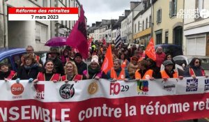 VIDÉO. Grève du 7 mars à Carhaix : forte mobilisation avec près de 2 500 manifestants 