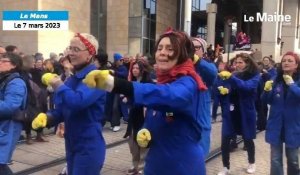 VIDÉO. Grève du 7 mars : les Rosies sarthoises fidèles à la manifestation du Mans 