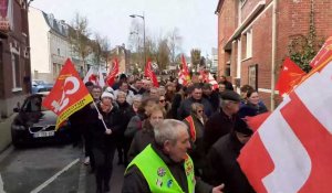 Environ 400 manifestants pour l'acte VII de l'opposition à la réforme des retraites à Friville-Escarbotin