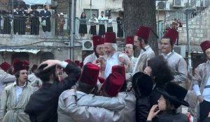 Les juifs ultra-orthodoxes célèbrent la fête de Pourim à Jérusalem