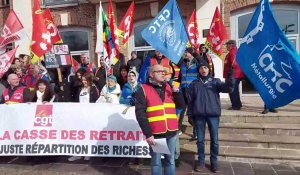 Fourmies : manifestation contre la réforme des retraites