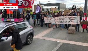 Réforme des retraites. À Lannion, pour la manifestation du 28 mars, un cortège étudiant part du lycée le Dantec