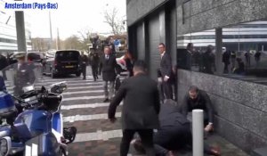Amsterdam. Un homme plaqué au sol pendant la visite d'Emmanuel Macron à Amsterdam