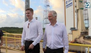 Le Roi et le prince Gabriel visitent le site de Kourou à la veille du lancement du satellite Juice
