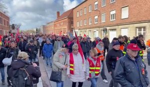 Mobilisation contre la réforme des retraites à Douai, 1500 manifestants dans le cortège