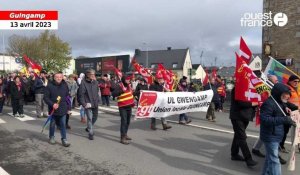 Réforme des retraites : plusieurs centaines de manifestants défilent à Guingamp ce jeudi 13 avril