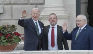Joe Biden arrive au parlement irlandais pour y prononcer un discours