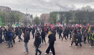 Fabien Roussel chahuté à la manifestation, lilloise contre la réforme des retraites