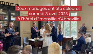 Deux mariages ont été célébrés à l'hôtel d'Emonville à Abbeville