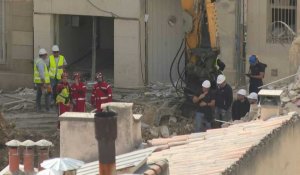 Marseille : des enquêteurs sur le site de l'immeuble soufflé