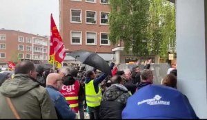 Emmanuel Macron à Dunkerque : les manifestants essaient d'aller vers la CUD