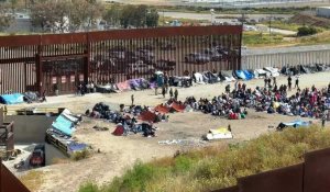 Frontière entre Mexique et USA avant la levée de restrictions migratoires