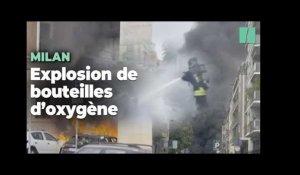 Un camion de bouteilles d'oxygène explose dans un quartier d'habitations à Milan