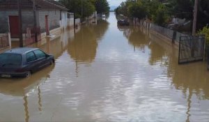 Tempête Elias: images aériennes du village inondé de Sotirio en Grèce
