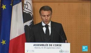 Macron propose "une autonomie à la Corse" mais pas "contre l'État"