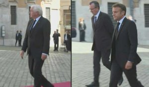 Macron, Steinmeier et Meloni arrivent pour les funérailles de l'ancien président Napolitano