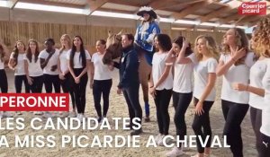 Les candidates à Miss Picardie 2023 découvrent le pôle équestre de Péronne