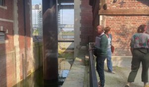 Arques : visite ascenseur à bateaux en travaux