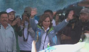 Au Guatemala, la candidate de centre gauche Sandra Torres tient son dernier meeting