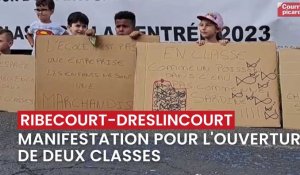 Manifestation des parents pour l'ouverture de deux classes supplémentaires à Ribécourt-Dreslincourt