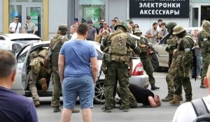 Russie: images de soldats Wagner dans la ville de Rostov-sur-le-Don