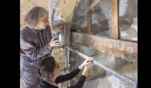 Ur (66) - Extraordinaire découverte d’une poutre peinte du XII -XIIIe siècle