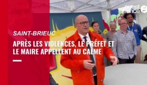 VIDÉO. Mort de Nahel : après les violences à Saint-Brieuc, le préfet et le maire appellent au calme