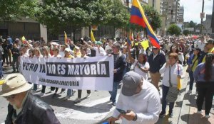 Colombie: quelques milliers d'opposants au président Gustavo Petro manifestent à Bogota