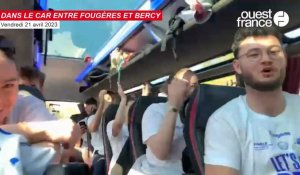 VIDÉO. Dans le bus pour Bercy, les supporters du club de Basket de Fougères chantent