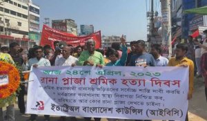Bangladesh: manifestation pour marquer le dixième anniversaire de l'effondrement mortel d'une usine