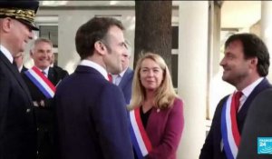Nouvel accueil mouvementé pour E. Macron, venu parler éducation dans l'Hérault